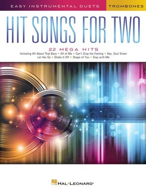 cover image of Hit Songs for Two Trombones--Easy Instrumental Duets